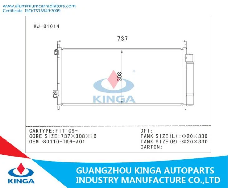 HONDA FIT'09- 80110-TK6-A01 Condenser